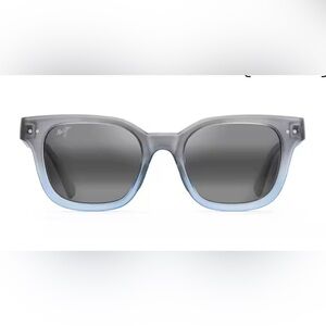 Unisex Maui Jim Shore Break sunglasses w/ matte translucent blue grey fade frame